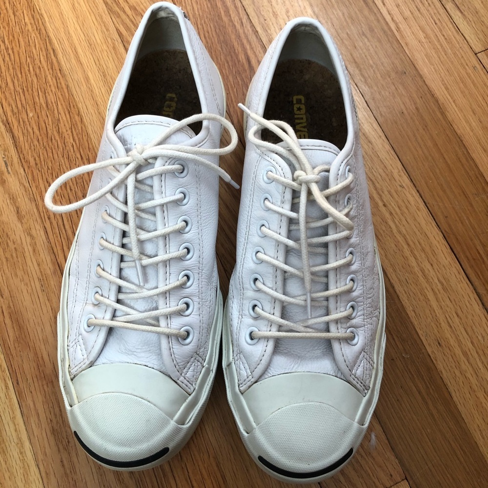 Converse Jack Purcell - Leather w/ cork. W 10.